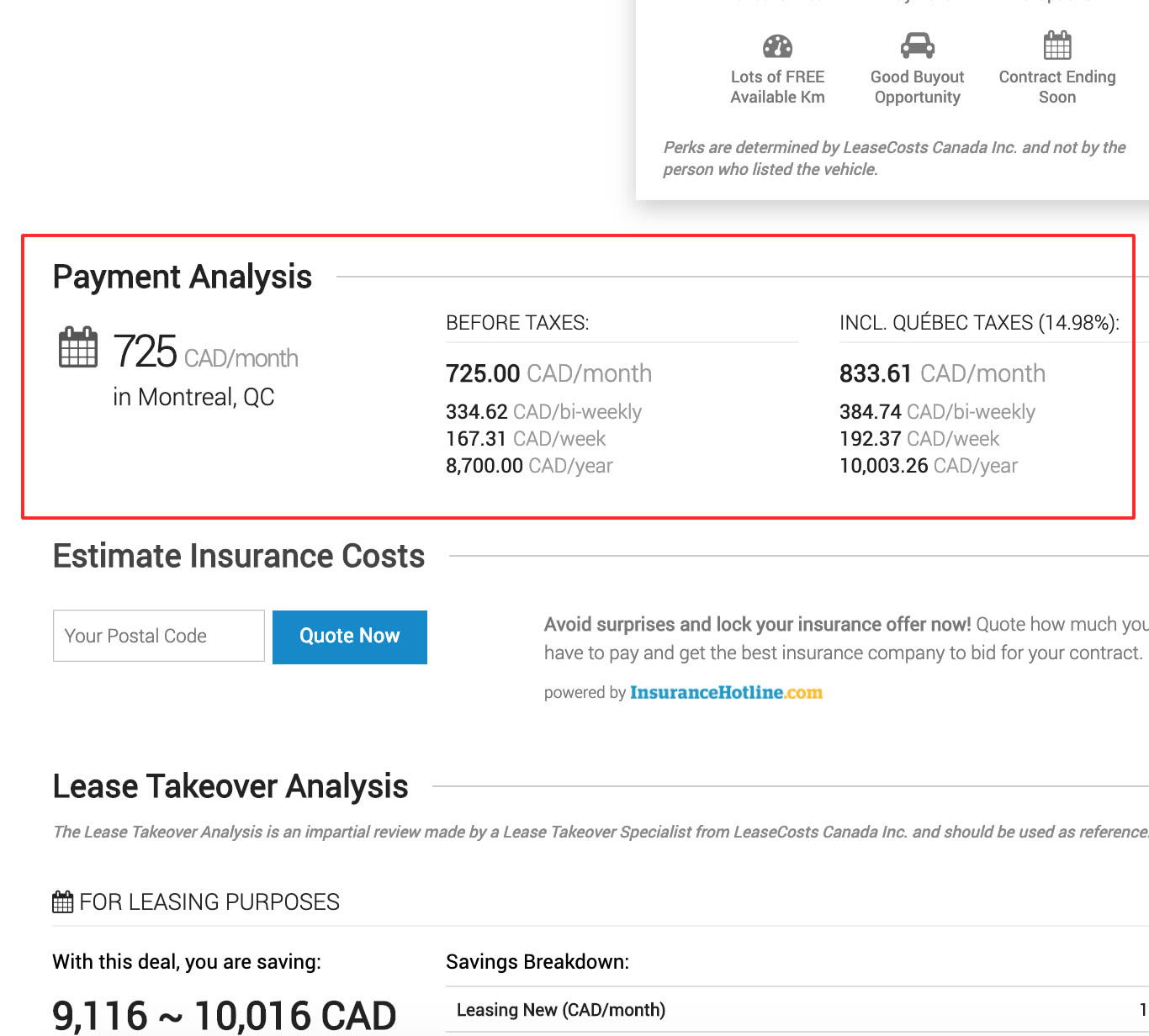 Lease Takeover Payment Analysis