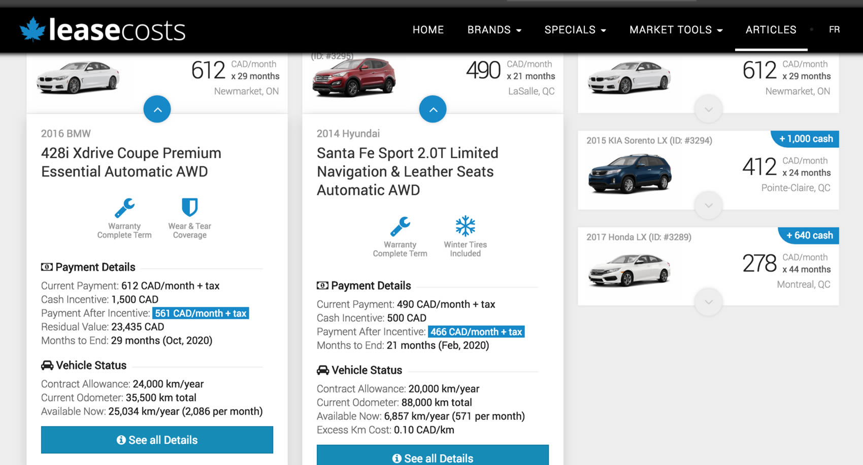 Car Lease Takeover Marketplace: Listings Expanded