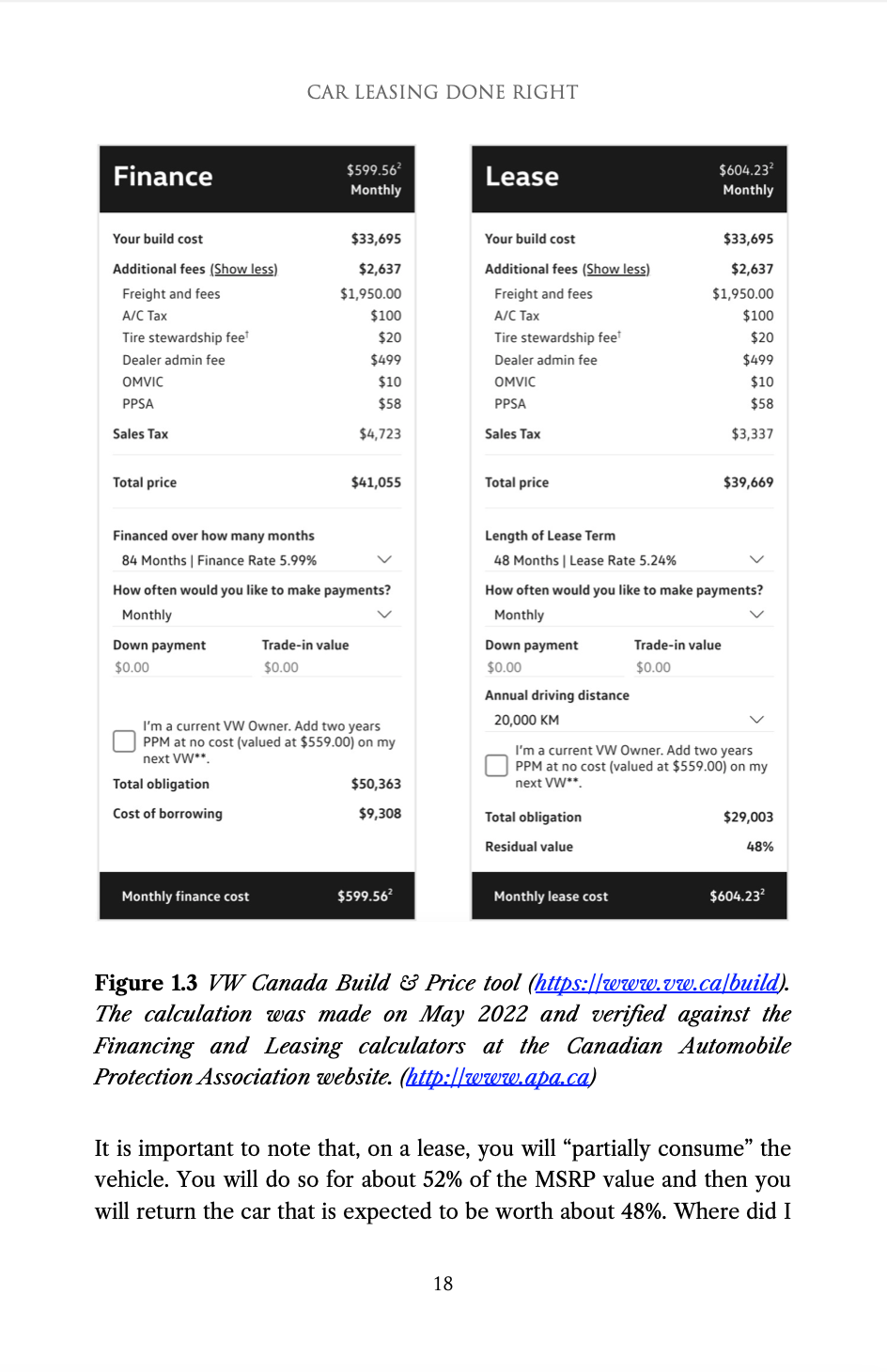 Errata correction for “Car Leasing Done Right”: Pages 18