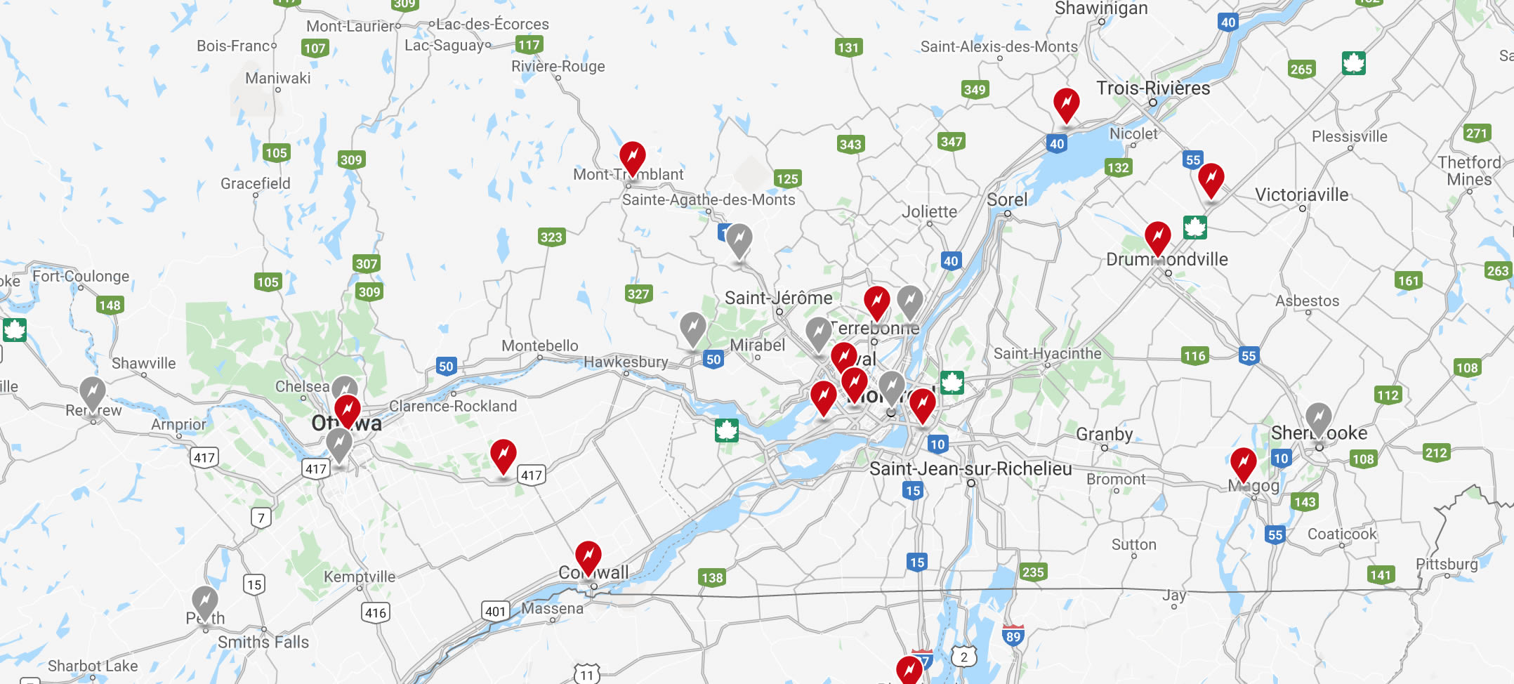 Tesla Charging Stations in Canada - Montreal