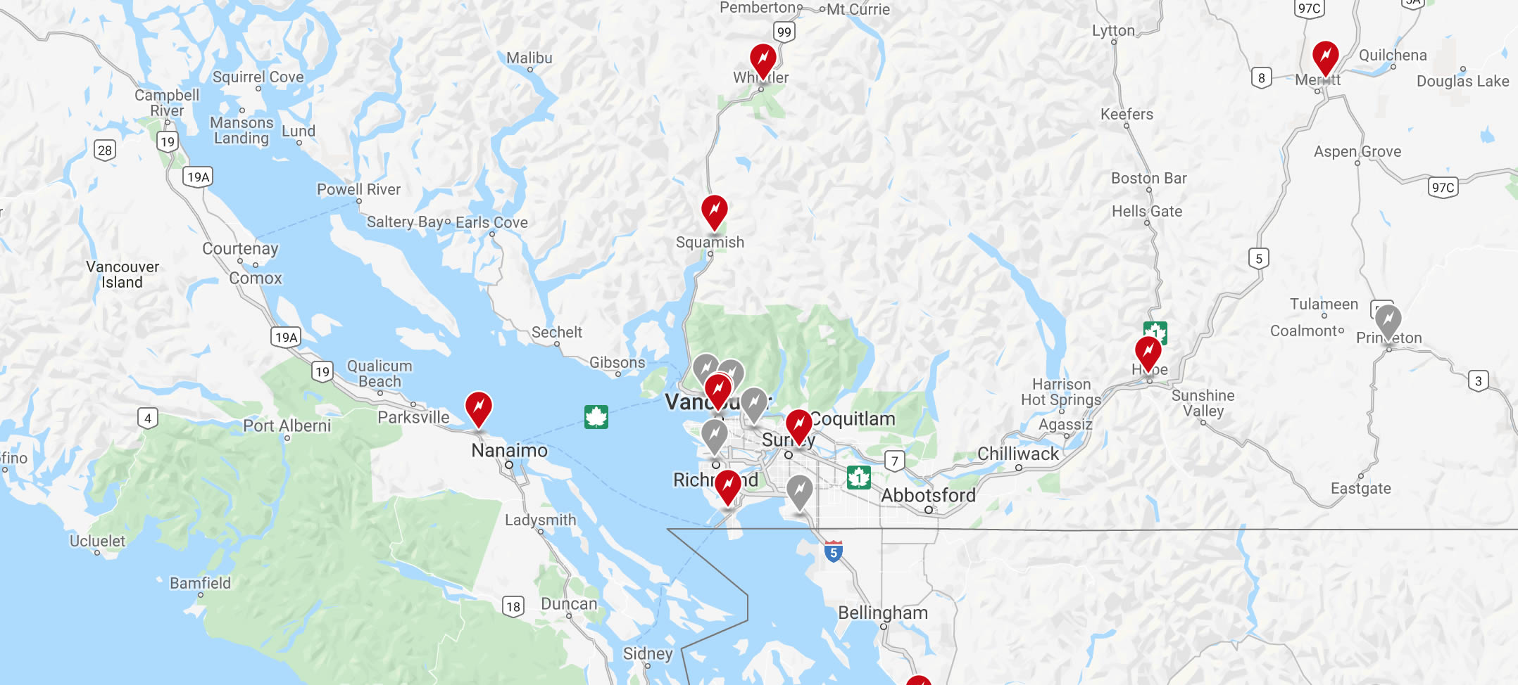 Tesla Charging Stations in Canada - Vancouver