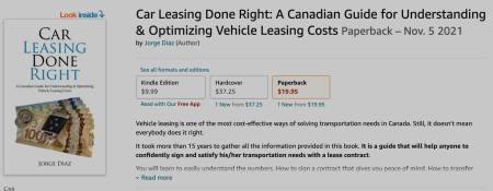 "Car Leasing Done Right" is available at Amazon