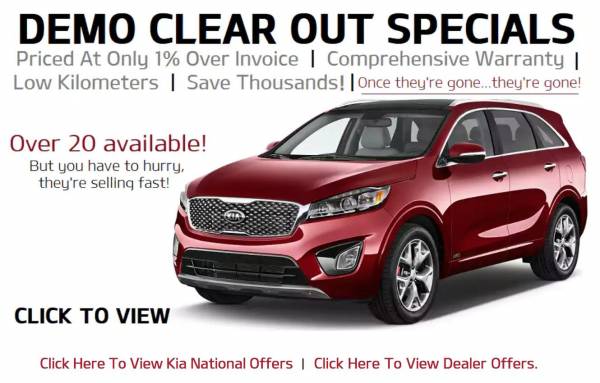 Winnipeg KIA - Demo Clear out Specials