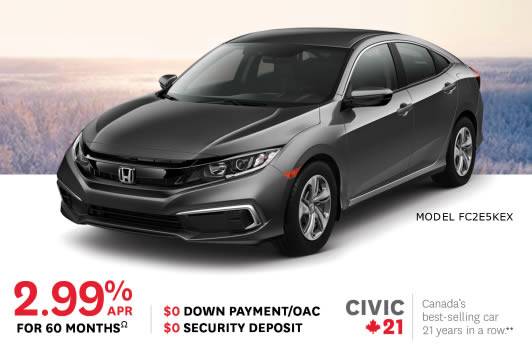 Sterling Honda - 2022 Civic LX from $63/week - $0 down - $0 security deposit