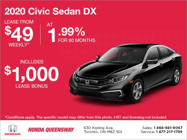 Lakeshore Honda - 2023 Civic DX Sedan 49/week & 0 down